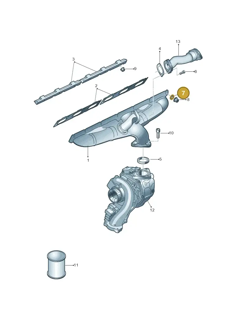 N90357201 — Audi Q7 qu. 3.0 TDI (2009-2015) diagram 493253400, position 7