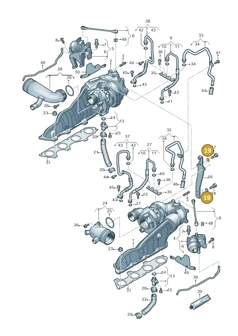 N90357201 — Audi A7 Sportback (2014-2018) diagram 696145250, position 19