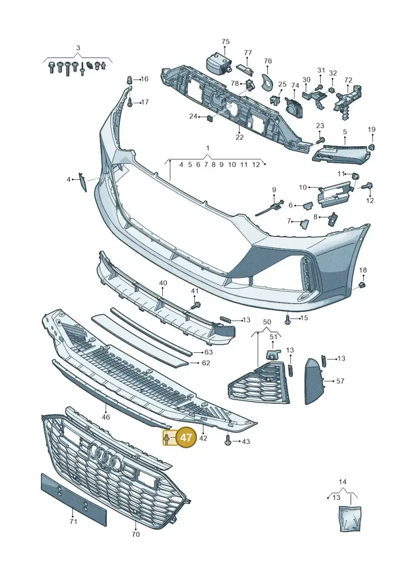 N90359101 — Audi RS6 Avant (2019-) diagram 537807200, position 47