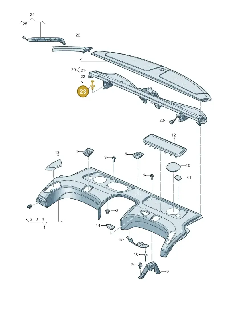 N90359101 — Audi A8L (2017-2022) diagram 838863070, position 23