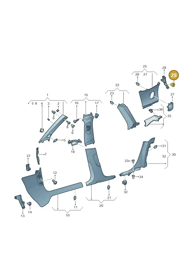 N90359101 — Audi RS3 Limousine (2017-2020) diagram 853867650, position 29