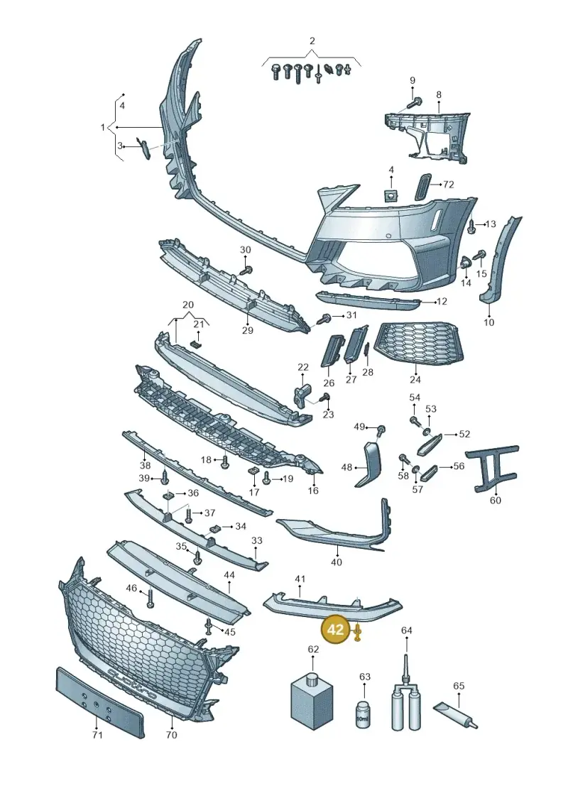 N90359101 — Audi TTRS Coupe (2016-2023) diagram 898807020, position 42