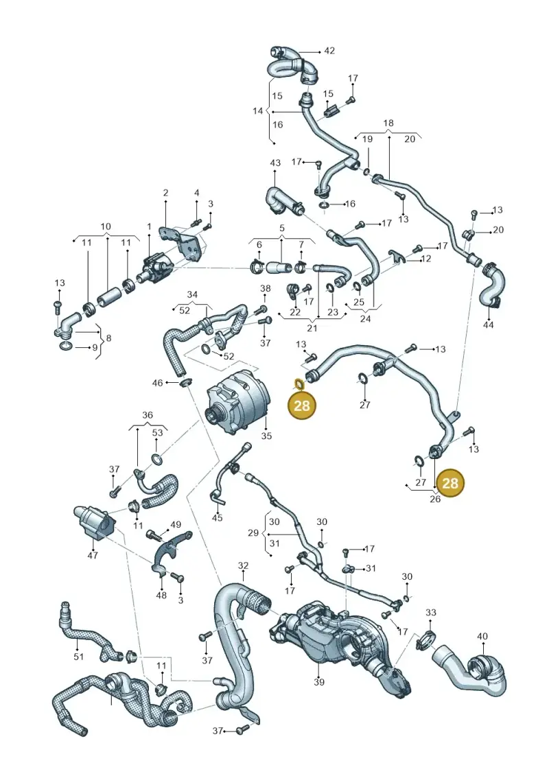 N90365302 — Audi RS Q8 Quattro (2019-) diagram 595121002, position 28