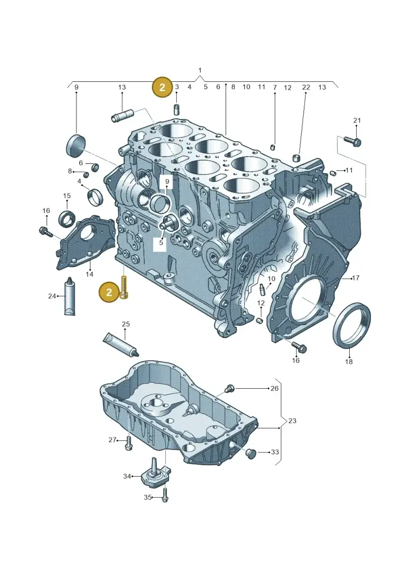 N90365801 — Audi A3 Sportback (2008-2013) diagram 278103200, position 2