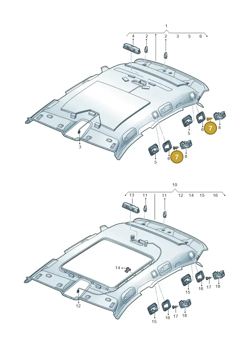 N90365916 — Audi Q8 e-tron (2018-2020) diagram 586867550, position 7