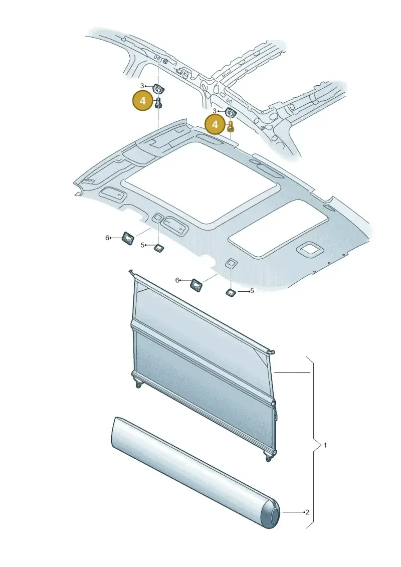 N90365916 — Audi Q7 qu. 3.0 TDI (2015-2019) diagram 859861100, position 4