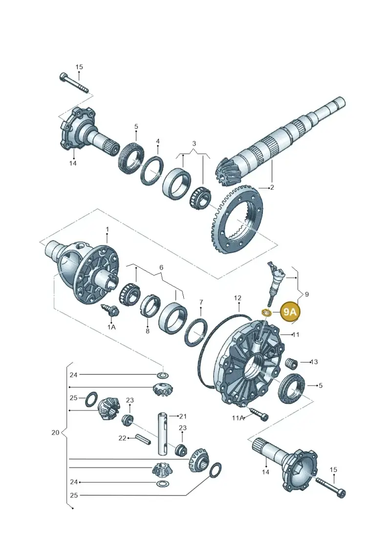 N90368402 — Audi A4/S4 Cabrio./qu. (2002-2006) diagram 118409250, position 9A