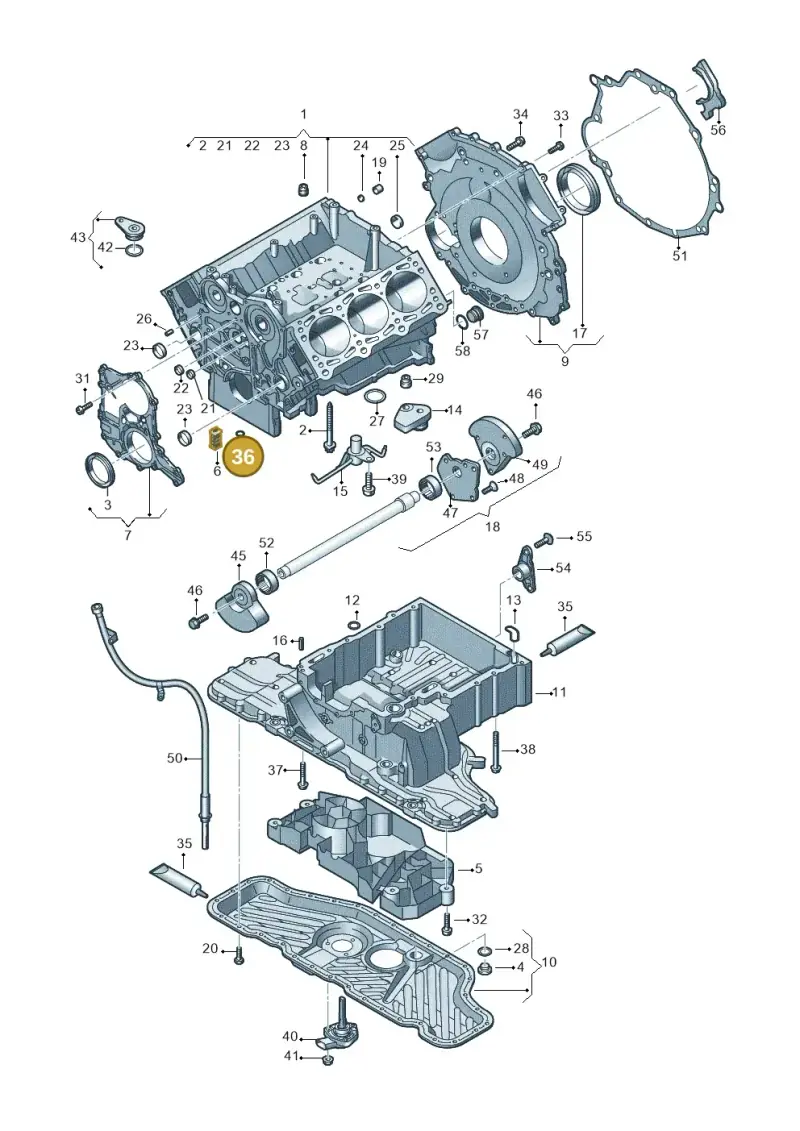 N90405402 — Audi Q7 qu. 3.0 TDI (2009-2015) diagram 448103300, position 36