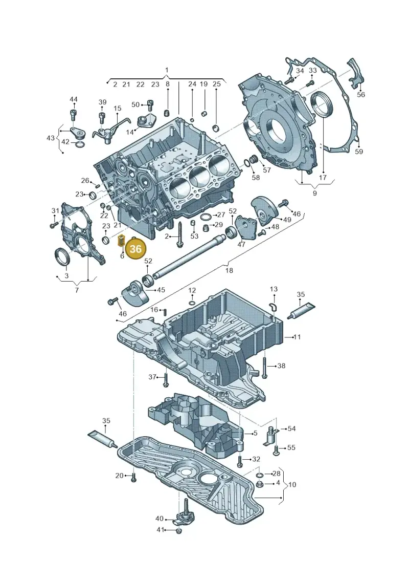 N90405402 — Audi Q7 qu. 3.0 TDI (2009-2015) diagram 620103330, position 36