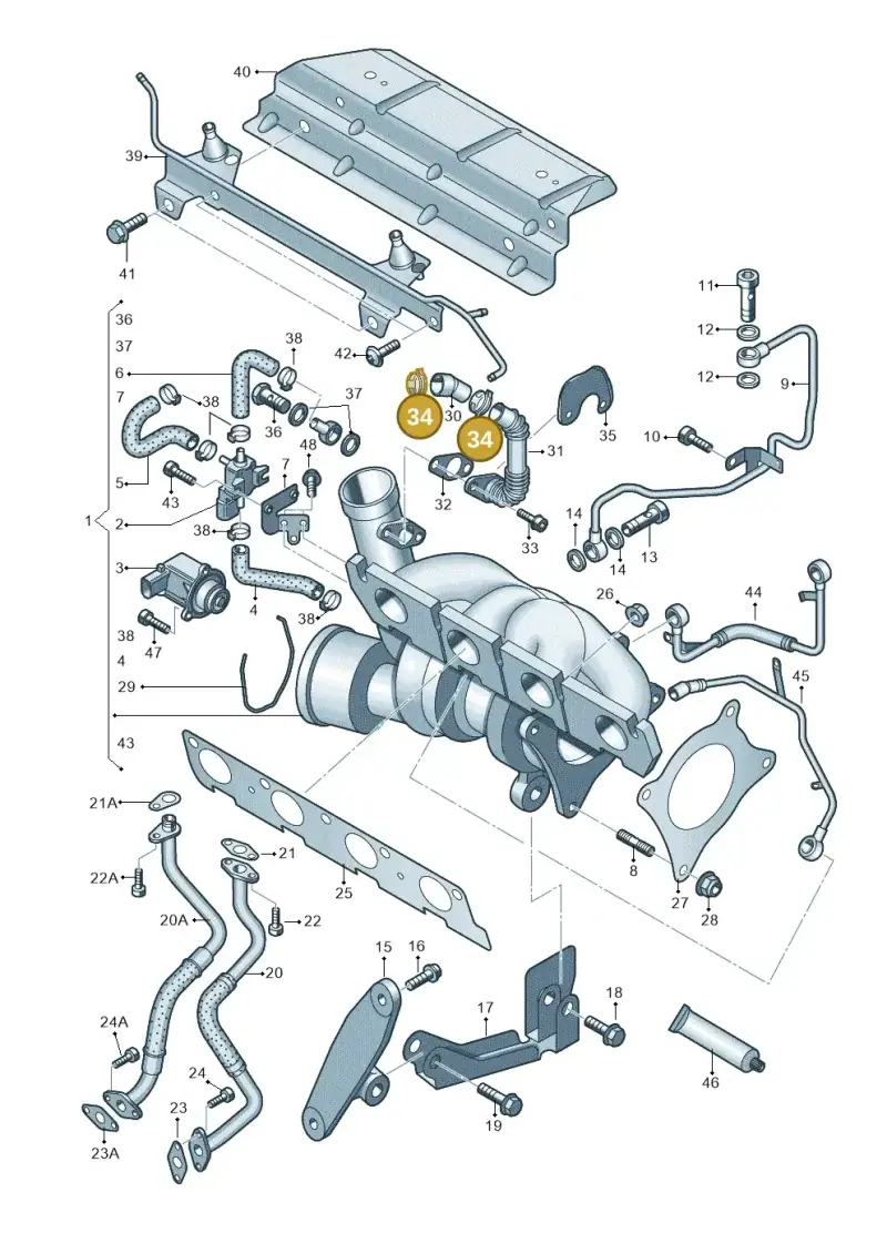 N90409601 — Audi A3 Sportback (2008-2013) diagram 412145650, position 34