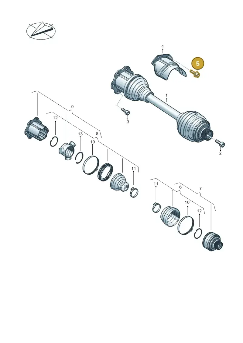 N90415405 — Audi RS Q8 Quattro (2019-) diagram 624407030, position 5