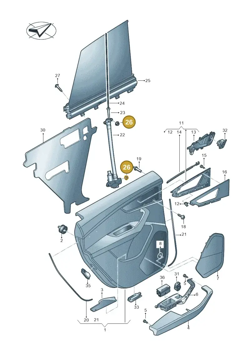 N90434903 — Audi RS Q8 Quattro (2019-) diagram 429867040, position 26