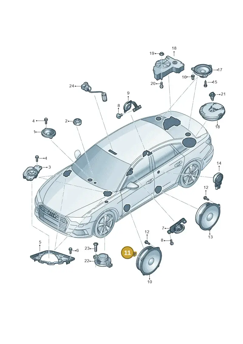 N90434903 — Audi A6 2.0 (2018-) diagram 430035350, position 11
