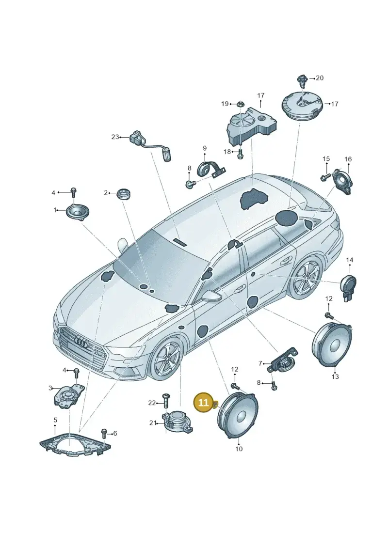 N90434903 — Audi RS6 Avant (2019-) diagram 430035360, position 11