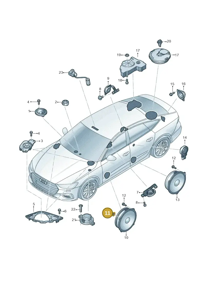 N90434903 — Audi RS7 Sportback (2019-) diagram 435035350, position 11