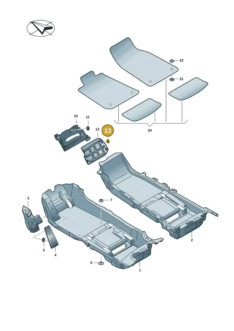 N90434903 — Audi RS e-tron GT (2020-2020) diagram 4j1863000, position 13