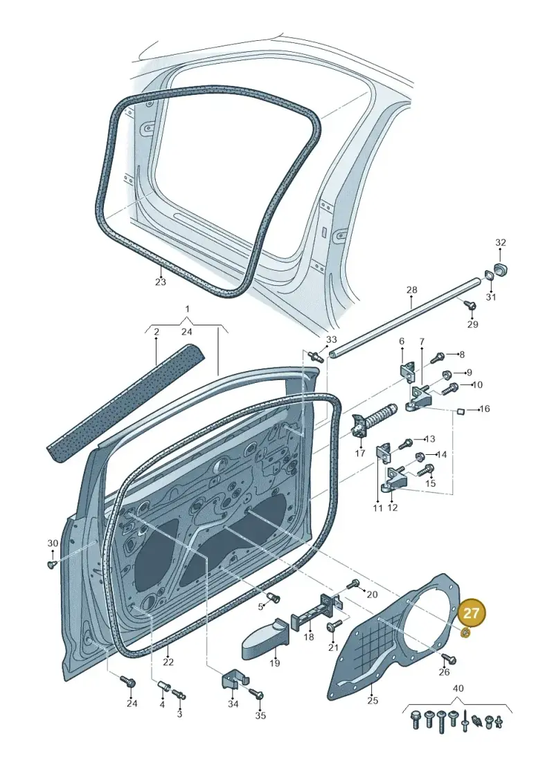N90434903 — Audi Q8 e-tron (2018-2020) diagram 586831010, position 27