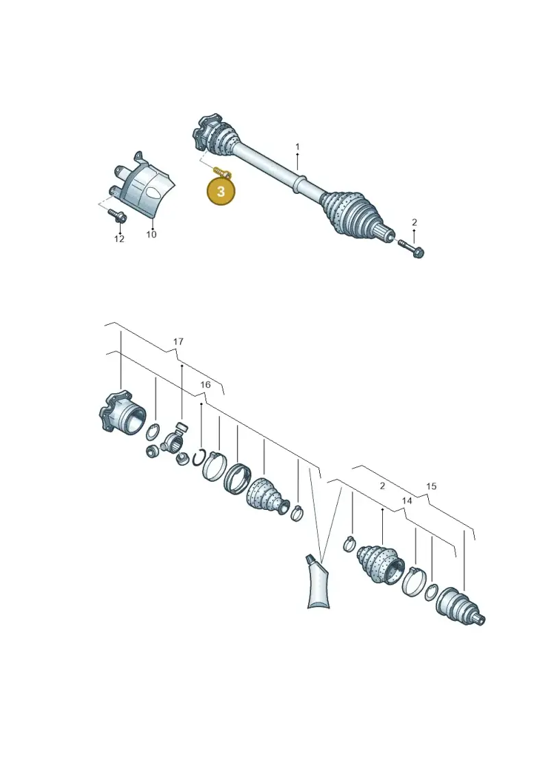 N90441103 — Audi A6 qu. 3.0 tdi (2014-2018) diagram 788407200, position 3
