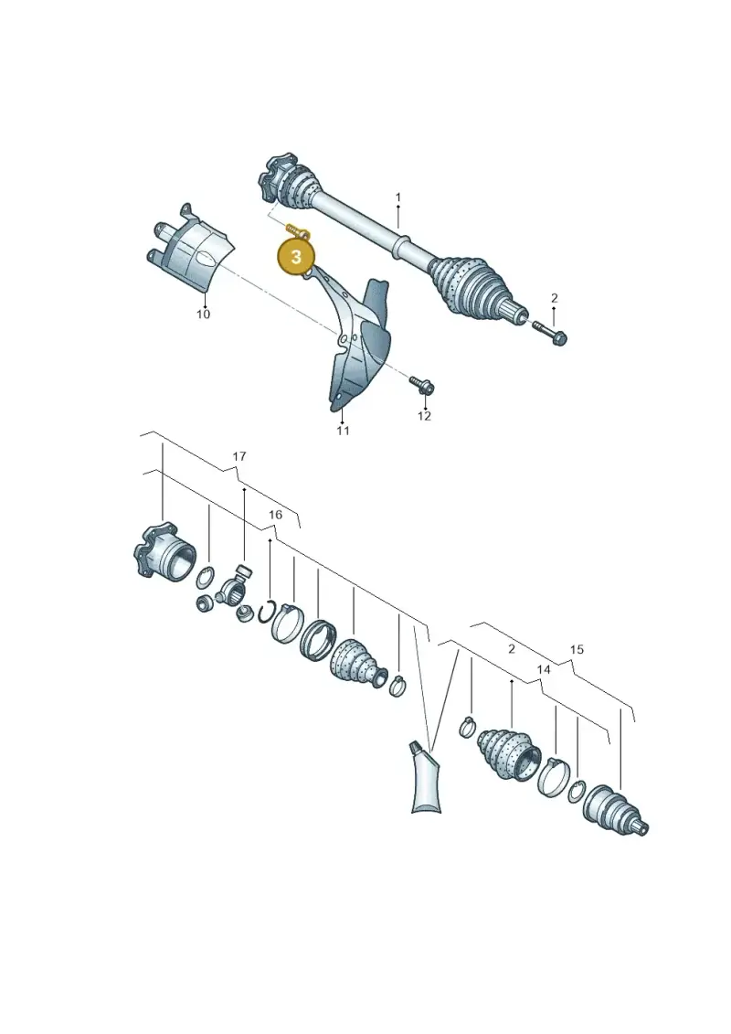 N90441103 — Audi A7 Sportback (2014-2018) diagram 788407300, position 3