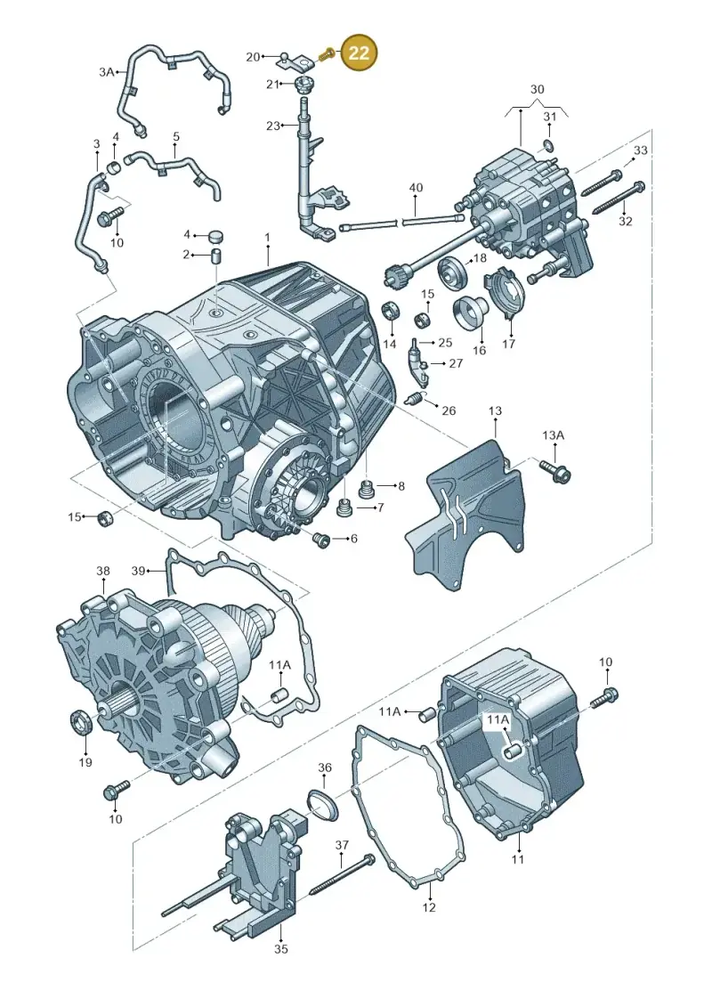 N90441601 — Audi A4/S4 Cabrio./qu. (2002-2006) diagram 261321600, position 22