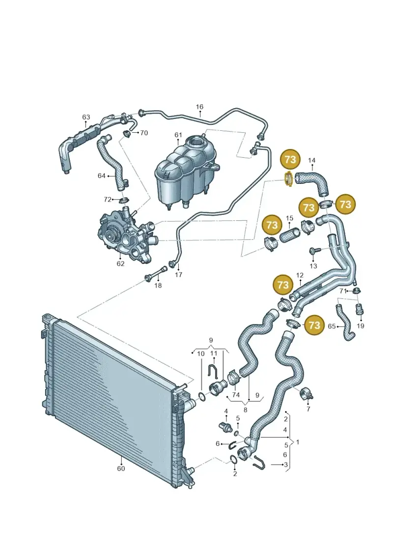 N90442501 — Audi A5 Sportback (2016-2020) diagram 849121350, position 73
