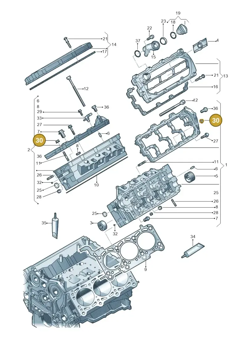 N90446502 — Audi Q7 qu. 3.0 TDI (2009-2015) diagram 448103550, position 30
