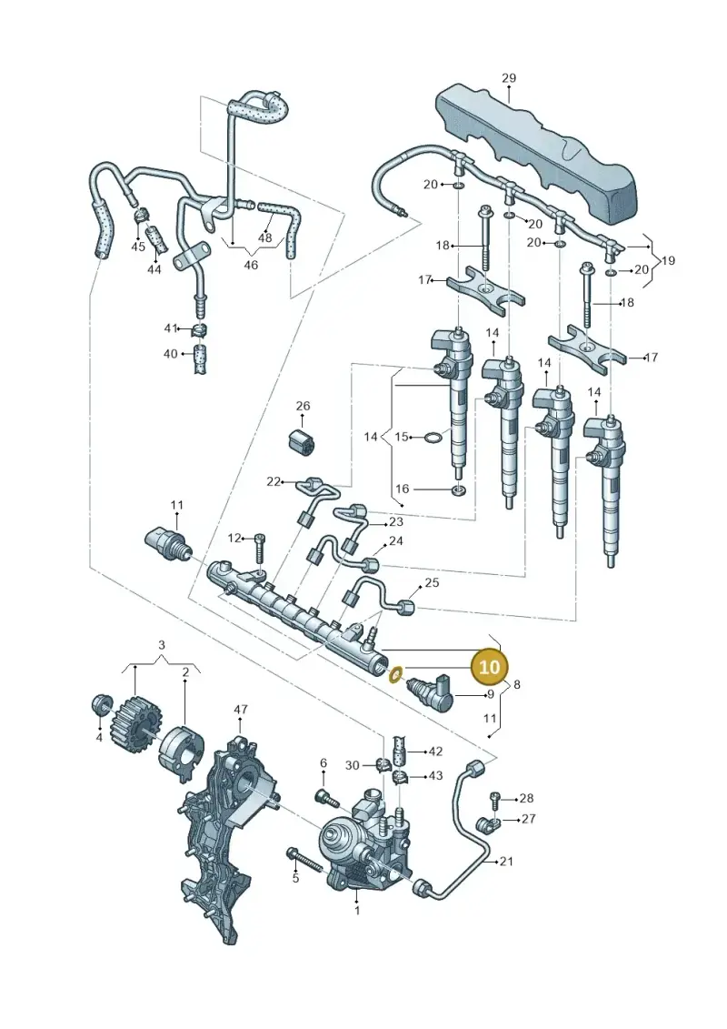 N90451902 — Audi A3 Sportback (2016-2020) diagram 745130400, position 10