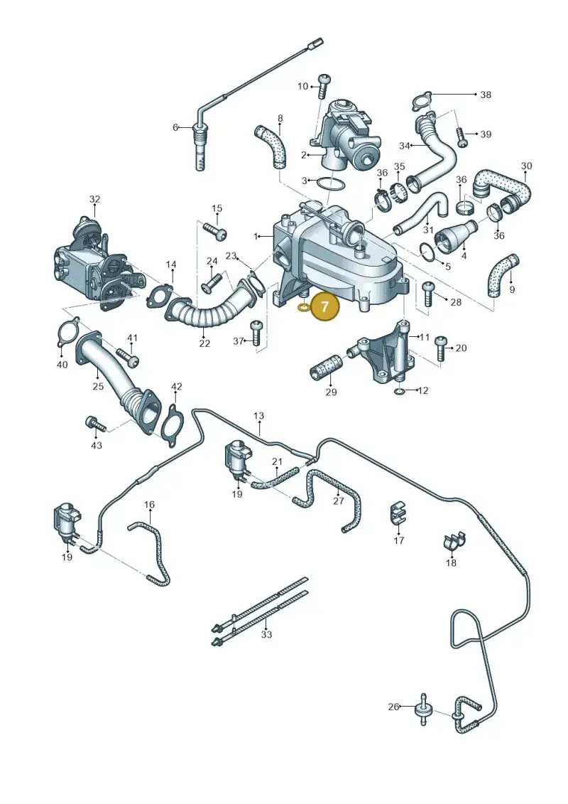 N90452003 — Audi Q7 qu. 3.0 TDI (2009-2015) diagram 493131110, position 7
