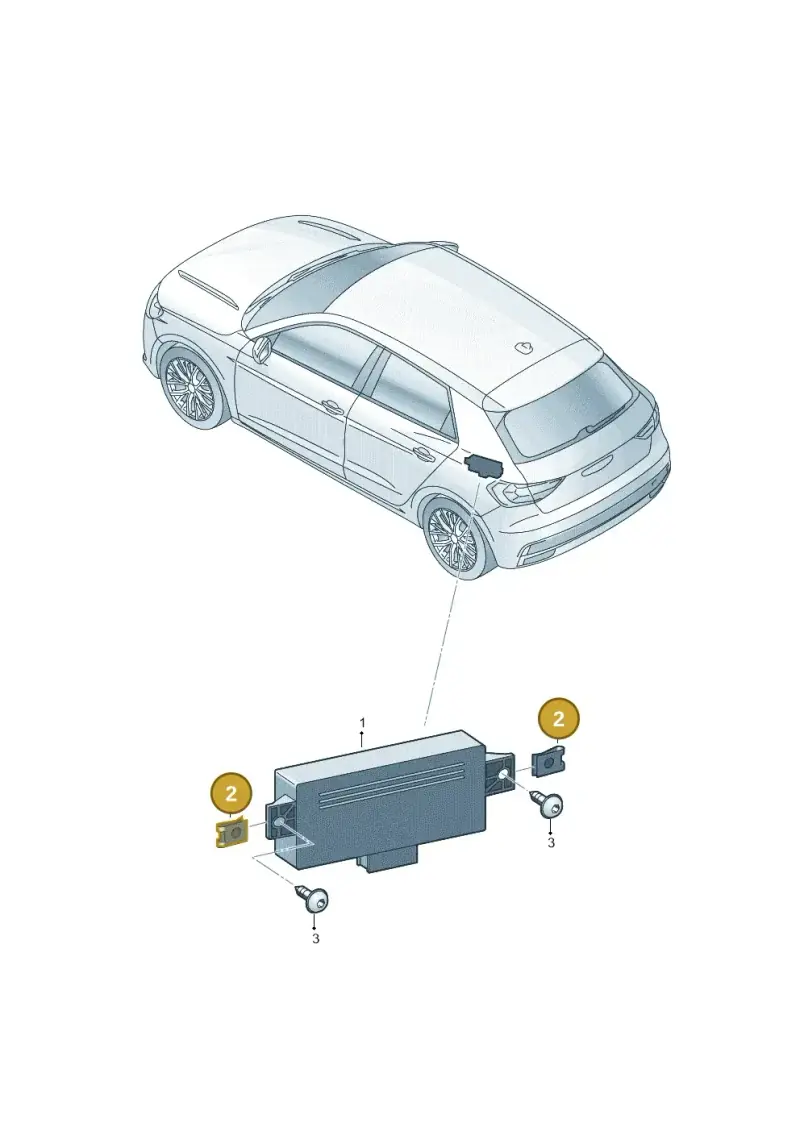 N90455902 — Audi A1 sportback 1.0 (2018-) diagram 592907777, position 2