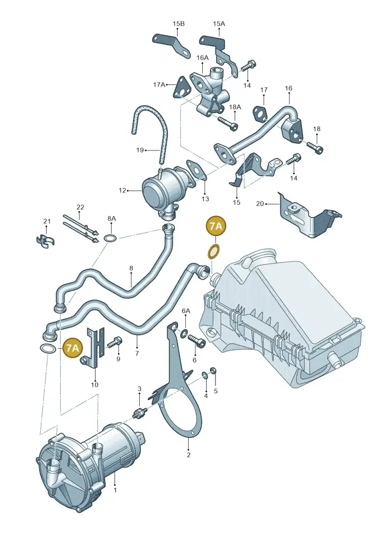 N90460801 — Audi TT Coupe/Roadster (1999-2002) diagram 229131070, position 7A