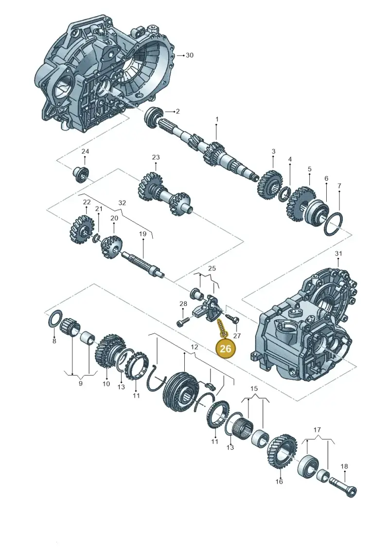 N90462503 — Audi A1 sportback 1.0 (2018-) diagram 890311320, position 26