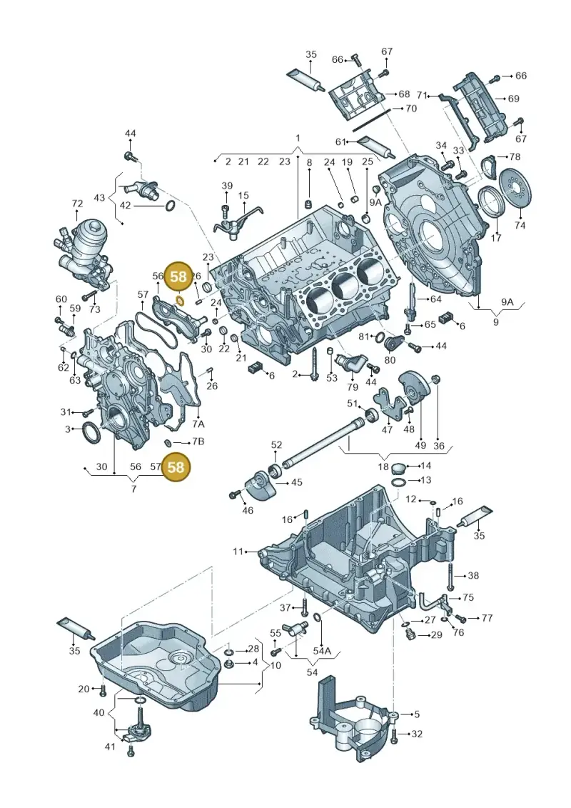 N90465004 — Audi A7 Sportback (2014-2018) diagram 675103520, position 58