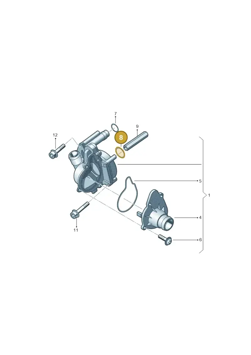 N90466301 — Audi Q7 qu. 3.0 TDI (2009-2015) diagram 693121050, position 8