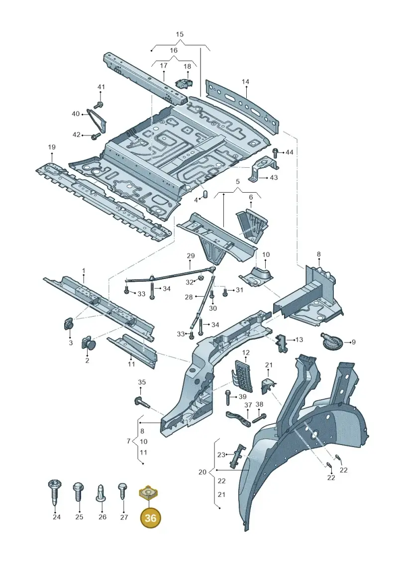 N90507608 — Audi Q8 Quattro 3,0 (2018-) diagram 429803000, position 36