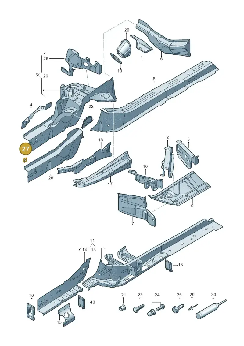 N90507608 — Audi Q5 (2016-2020) diagram 896803000, position 27