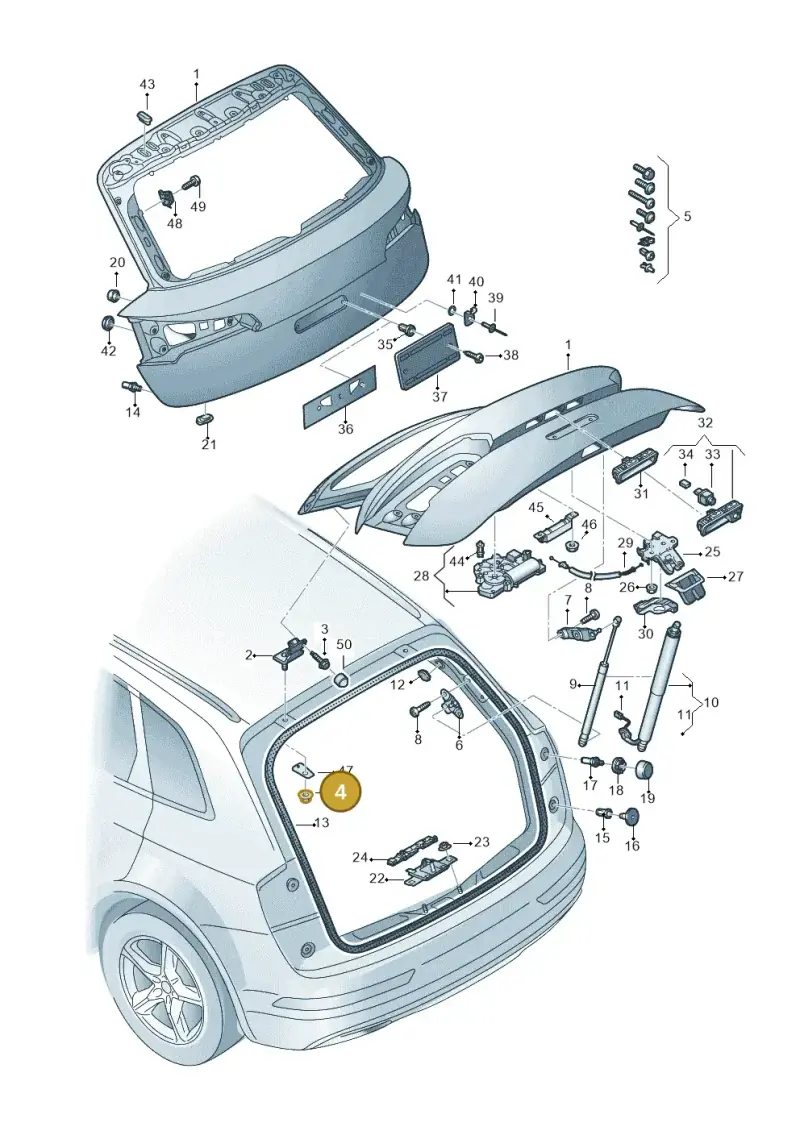N90511507 — Audi Q5 (2016-2020) diagram 896827000, position 4