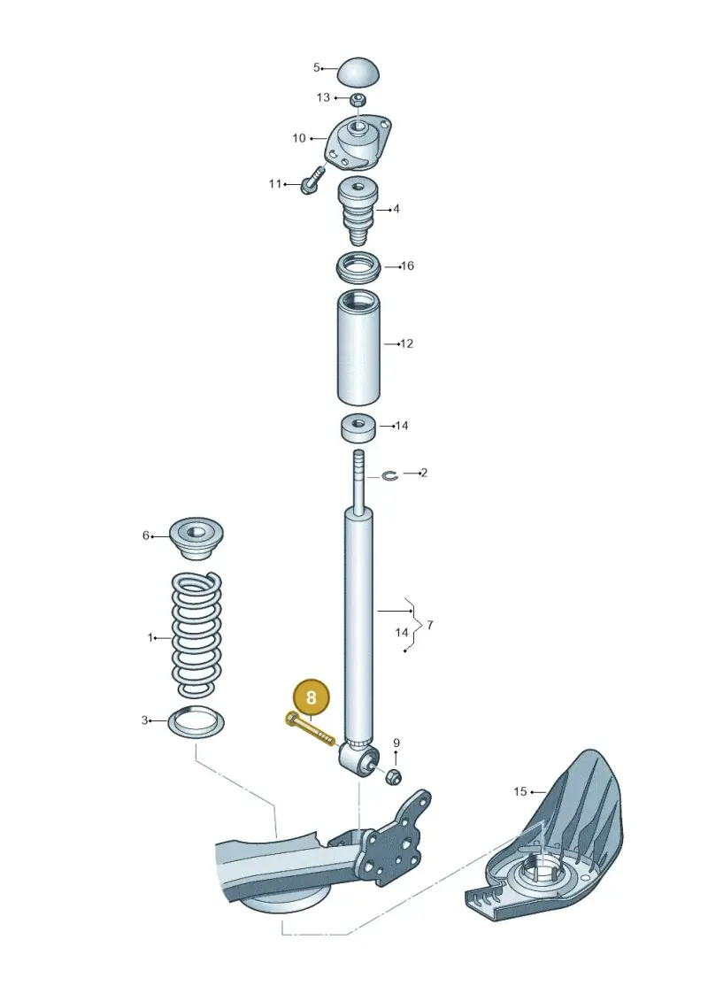 N90517304 — Audi A1 Sportback (2014-2018) diagram 672511000, position 8
