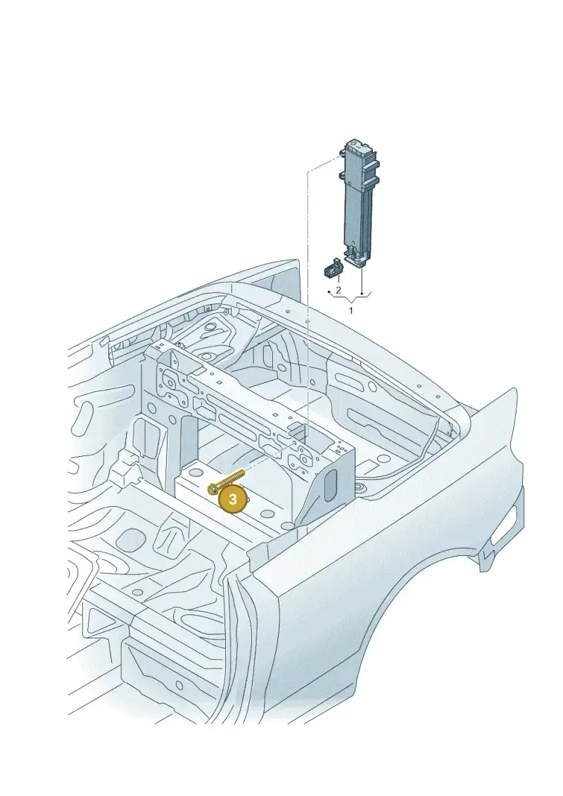 N90517304 — Audi A5 Cabrio 2.0 (2016-2018) diagram 848813500, position 3
