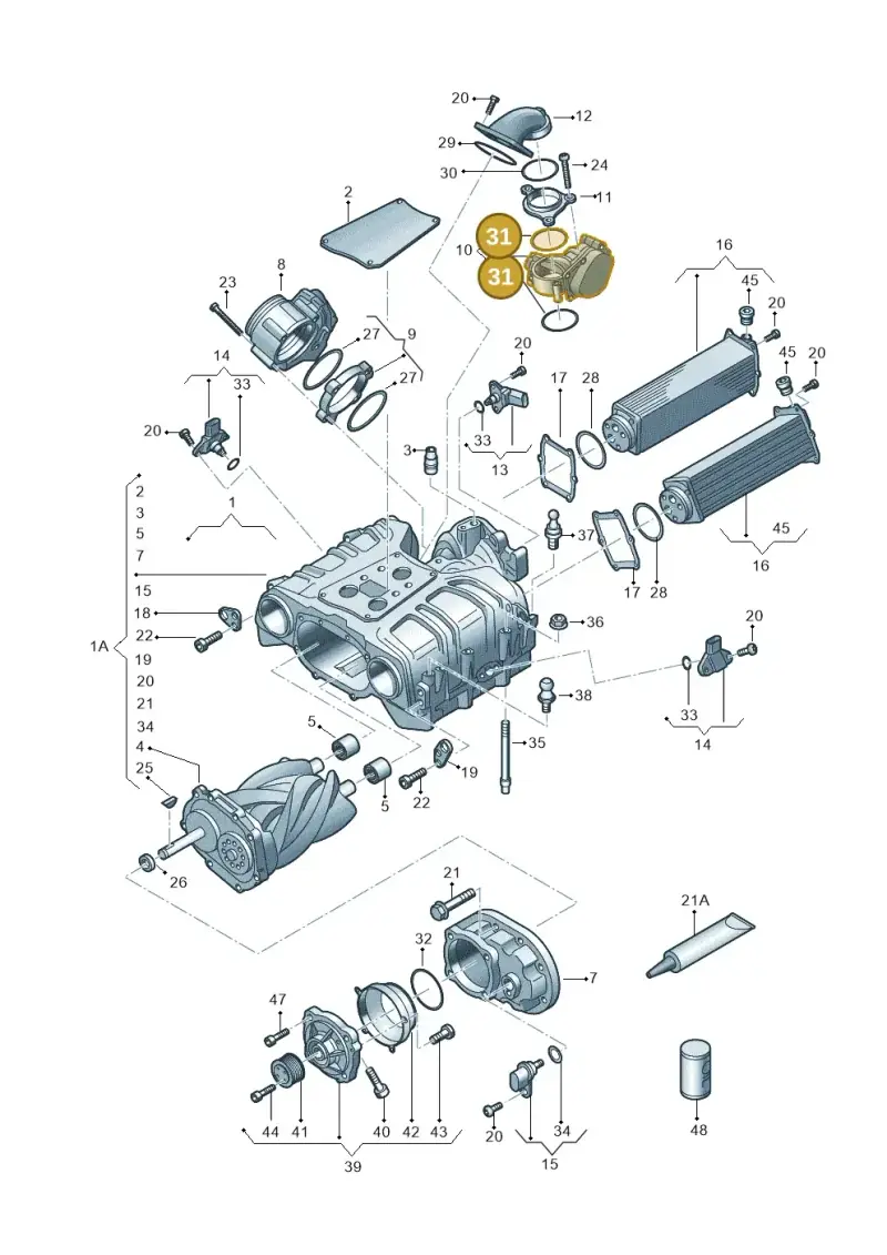 N90521604 — Audi Q7 qu. 3.0 TDI (2015-2019) diagram 771145250, position 31