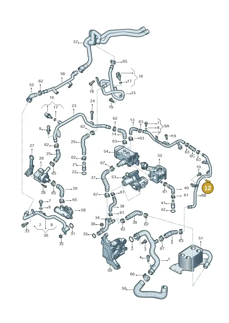N90529302 — Audi A4 Av. Allroad (2008-2016) diagram 620121410, position 12