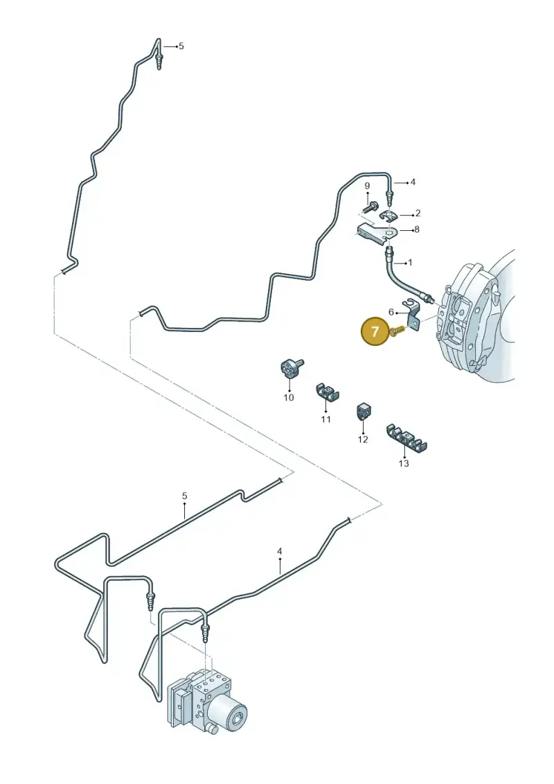 N90529302 — Audi R8 qu. 5.2 (2012-2015) diagram 618611300, position 7