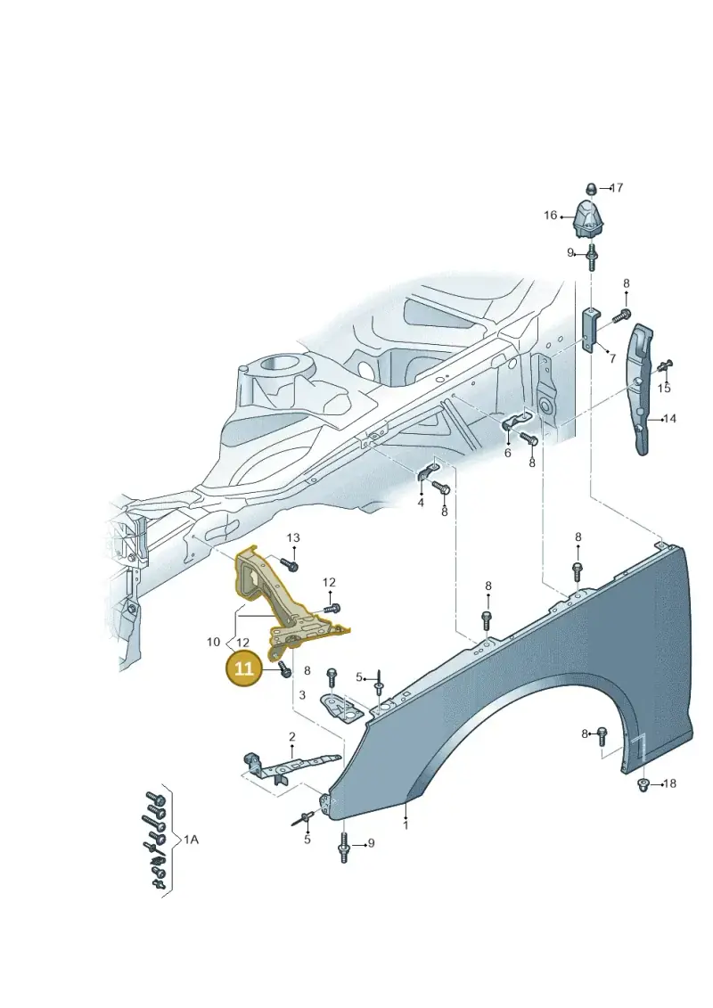 N90529803 — Audi A4 2.0 (2015-2019) diagram 849821000, position 11