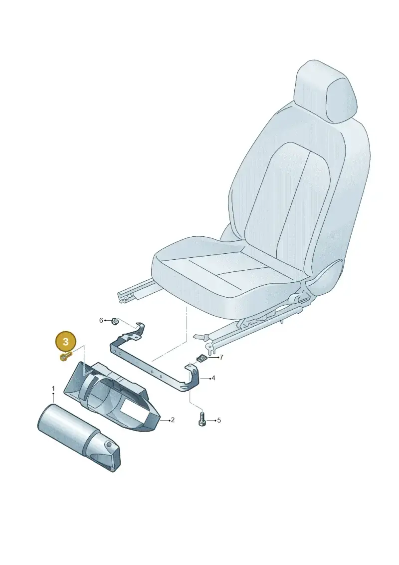 N90533005 — Audi A3 Sportback (2019-2021) diagram 596860100, position 3