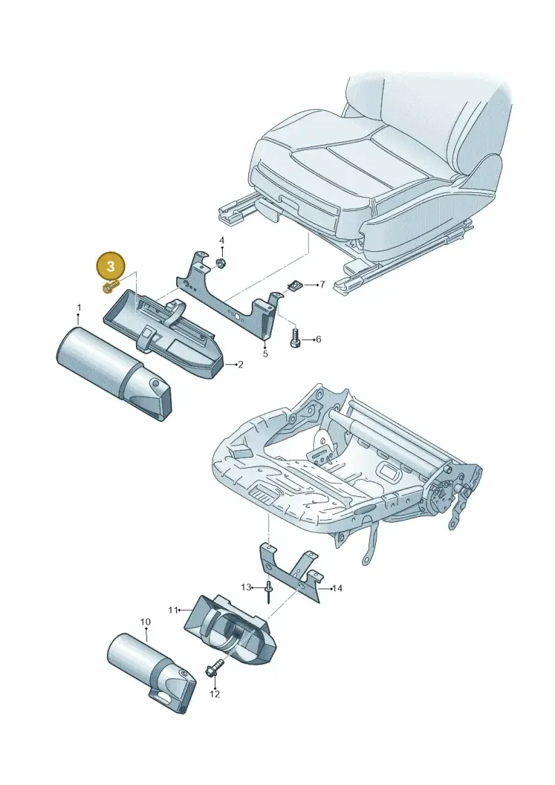 N90533005 — Audi Q3 2.0 TDI (2014-2019) diagram 855860100, position 3