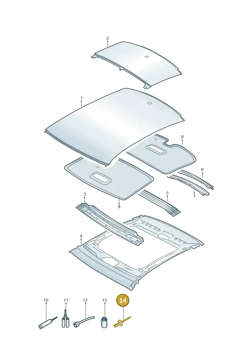 N90534403 — Audi RS7 Sportback (2019-) diagram 435817000, position 14