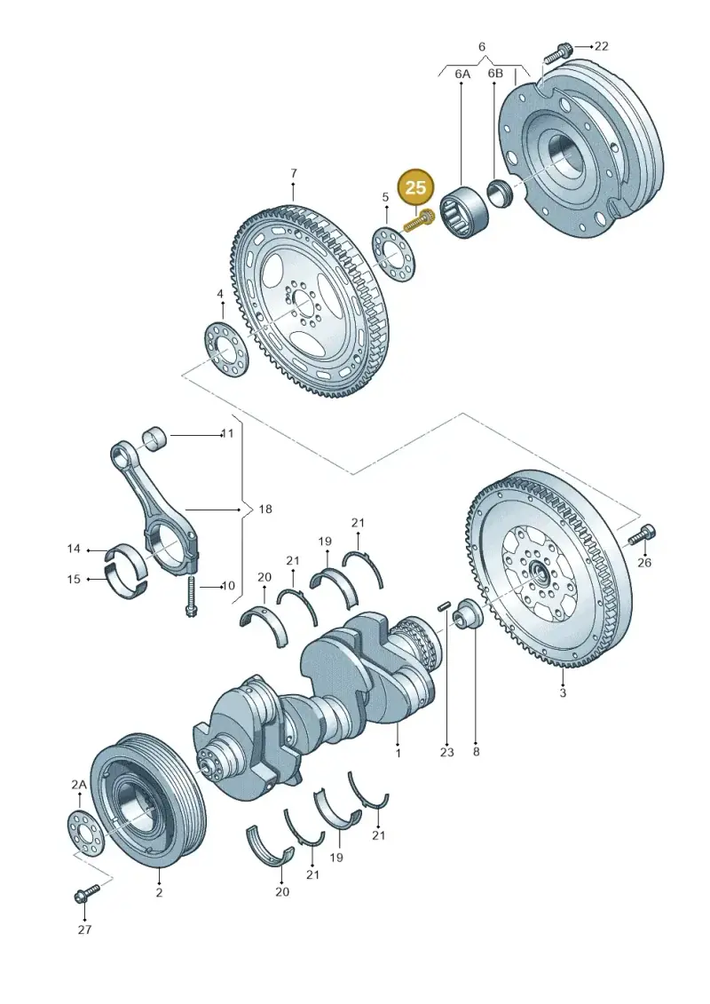 N90539801 — Audi Q7 qu. 3.0 TDI (2009-2015) diagram 448105200, position 25