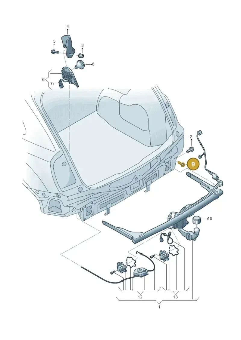 N90581804 — Audi Q3 2.0 TDI (2014-2019) diagram 728804500, position 9