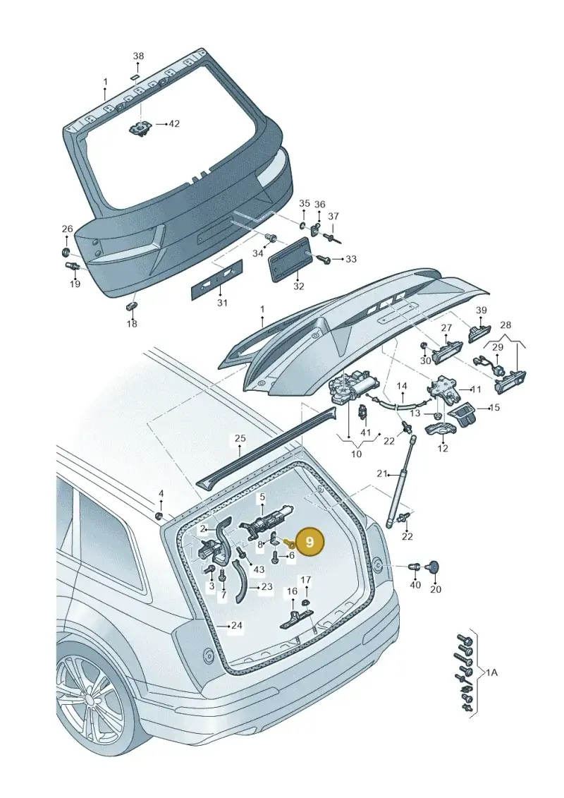 N90581804 — Audi Q7 qu. 3.0 TDI (2015-2019) diagram 859827000, position 9