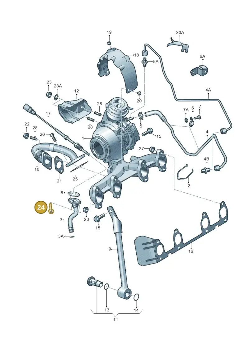 N90592703 — Audi A3 Sportback (2008-2013) diagram 412145450, position 24