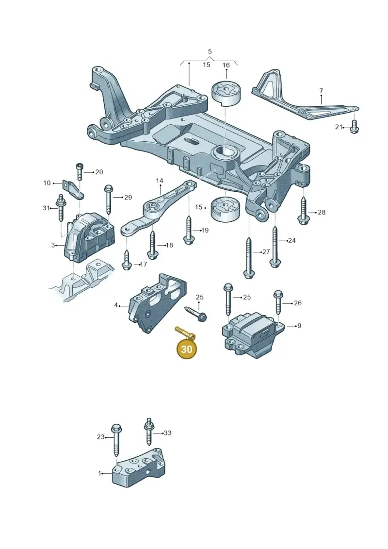N90597005 — Audi TTS Coupe 2.0 (2010-2014) diagram 707199200, position 30
